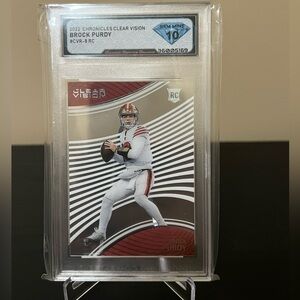 Brock Purdy 2022 Clear Vision DSG 10 NFL Football Graded Rookie Card 49ers QB 🔥🏈